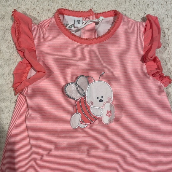 i DO Striped Ruffle Bumblebee Romper 9M - Picture 2 of 6